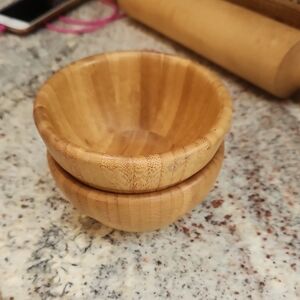Pampered Chef Natural Wood Bowl